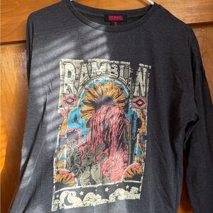 Ramblin' Charcoal Graphic Long Sleeve Tee
